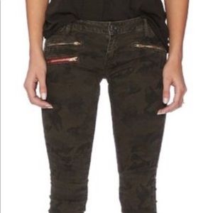 Etienne Marcel Camo Red Zipper Jeans